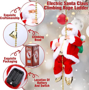 Climbing Ladder Electric Santa Claus Doll Toy